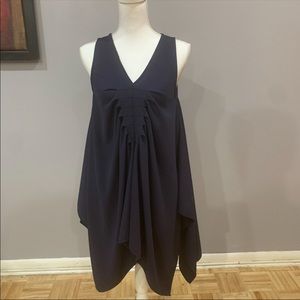 Flirty V neck dress with ruffles at the bottom